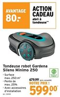 Promotions Tondeuse robot gardena sileno minimo 250 - Gardena - Valide de 19/06/2024 à 25/06/2024 chez Gamma