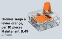 Promotions Bornier wago à levier orange - Wago - Valide de 19/06/2024 à 25/06/2024 chez Gamma
