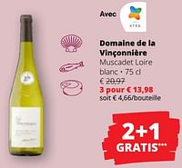 Promotions Domaine de la vinçonnière muscadet loire blanc - Vins blancs - Valide de 20/06/2024 à 03/07/2024 chez Spar (Colruytgroup)