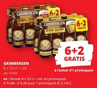 Promotions Grimbergen blonde - Grimbergen - Valide de 20/06/2024 à 03/07/2024 chez Spar (Colruytgroup)