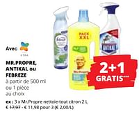 Promotions Mr.propre nettoie-tout citron - Mr. Propre - Valide de 20/06/2024 à 03/07/2024 chez Spar (Colruytgroup)