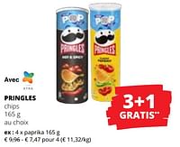 Promotions Pringles chips paprika - Pringles - Valide de 20/06/2024 à 03/07/2024 chez Spar (Colruytgroup)