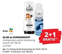 Promotions Schwarzkopf shampoing sec fresh - Schwarzkopf - Valide de 20/06/2024 à 03/07/2024 chez Spar (Colruytgroup)