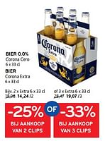 Promoties Bier 0.0% corona cero extra - Corona - Geldig van 19/06/2024 tot 02/07/2024 bij Alvo