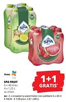 Promotions Strawberry watermelon non-pétillant - Spa - Valide de 20/06/2024 à 03/07/2024 chez Spar (Colruytgroup)