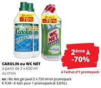 Promotions Wc net gel javel - WC Net - Valide de 20/06/2024 à 03/07/2024 chez Spar (Colruytgroup)