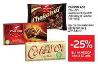 Promoties Chocoladetablet - Cote D'Or - Geldig van 19/06/2024 tot 02/07/2024 bij Alvo