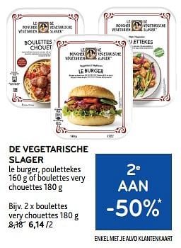 Promoties De vegetarische slager boulettes very chouettes - De Vegetarische Slager - Geldig van 19/06/2024 tot 02/07/2024 bij Alvo
