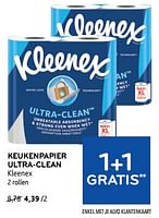 Promoties Keukenpapier ultra-clean kleenex - Kleenex - Geldig van 19/06/2024 tot 02/07/2024 bij Alvo