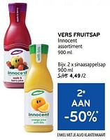 Promoties Vers fruitsap innocent sinaasappelsap - Innocent - Geldig van 19/06/2024 tot 02/07/2024 bij Alvo