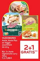 Promoties Vleeswaren aoste vegetarische curry - Aoste - Geldig van 19/06/2024 tot 02/07/2024 bij Alvo