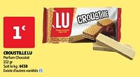 Promoties Croustille lu parfum chocolat - Lu - Geldig van 18/06/2024 tot 24/06/2024 bij Auchan
