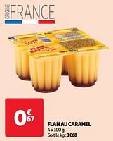 Promoties Flan au caramel - Huismerk - Auchan - Geldig van 18/06/2024 tot 24/06/2024 bij Auchan