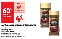 Promoties Café soluble nescafé spécial filtre - Nescafe - Geldig van 18/06/2024 tot 24/06/2024 bij Auchan