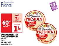 Promoties Camembert l`extra fondant président - Président - Geldig van 18/06/2024 tot 24/06/2024 bij Auchan
