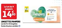 Promoties Lingettes pampers - Pampers - Geldig van 18/06/2024 tot 24/06/2024 bij Auchan