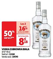 Promoties Vodka zubrowka biala - Zubrowka - Geldig van 18/06/2024 tot 24/06/2024 bij Auchan
