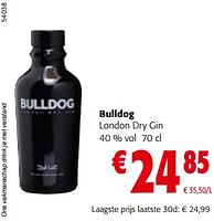 Promoties Bulldog london dry gin - Bulldog - Geldig van 19/06/2024 tot 01/07/2024 bij Colruyt