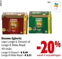 Promoties Douwe egberts caps lungo 6 dessert of lungo 8 moka royal - Douwe Egberts - Geldig van 19/06/2024 tot 01/07/2024 bij Colruyt