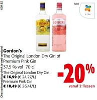 Promoties Gordon’s the original london dry gin - Gordon's - Geldig van 19/06/2024 tot 01/07/2024 bij Colruyt