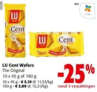 Promoties Lu cent wafers the original - Lu - Geldig van 19/06/2024 tot 01/07/2024 bij Colruyt