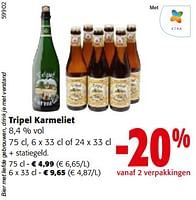 Promoties Tripel karmeliet - TRipel Karmeliet - Geldig van 19/06/2024 tot 01/07/2024 bij Colruyt
