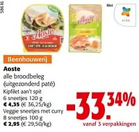 Promoties Aoste alle broodbeleg - Aoste - Geldig van 19/06/2024 tot 01/07/2024 bij Colruyt