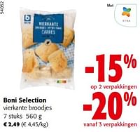 Promoties Boni selection vierkante broodjes - Boni - Geldig van 19/06/2024 tot 01/07/2024 bij Colruyt