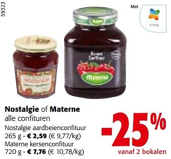 Promoties Nostalgie of materne alle confituren - Huismerk - Colruyt - Geldig van 19/06/2024 tot 01/07/2024 bij Colruyt