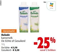 Promoties Balade karnemelk de echte of gesuikerd - Balade - Geldig van 19/06/2024 tot 01/07/2024 bij Colruyt