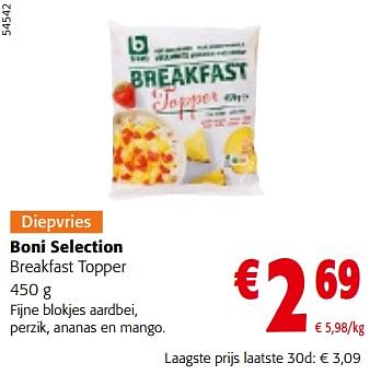 Promoties Boni selection breakfast topper - Boni - Geldig van 19/06/2024 tot 01/07/2024 bij Colruyt
