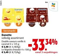 Promoties Danette volledig assortiment - Danone - Geldig van 19/06/2024 tot 01/07/2024 bij Colruyt