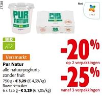 Promoties Pur natur alle natuuryoghurts - Pur Natur - Geldig van 19/06/2024 tot 01/07/2024 bij Colruyt