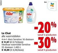 Promoties Le chat alle wasmiddelen - Le Chat - Geldig van 19/06/2024 tot 01/07/2024 bij Colruyt