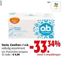 Promoties O.b. procomfort tampons - OB - Geldig van 19/06/2024 tot 01/07/2024 bij Colruyt