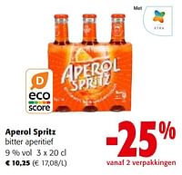 Promoties Aperol spritz bitter aperitief - Aperol - Geldig van 19/06/2024 tot 01/07/2024 bij Colruyt
