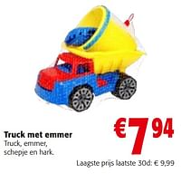 Promoties Truck met emmer truck, emmer, schepje en hark - Huismerk - Colruyt - Geldig van 19/06/2024 tot 01/07/2024 bij Colruyt