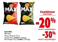 Promoties Lay`s max alle chips - Lay's - Geldig van 19/06/2024 tot 01/07/2024 bij Colruyt