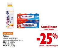 Promoties Actimel volledig assortiment - Danone - Geldig van 19/06/2024 tot 01/07/2024 bij Colruyt