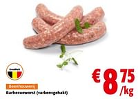 Promoties Barbecueworst varkensgehakt - Huismerk - Colruyt - Geldig van 19/06/2024 tot 01/07/2024 bij Colruyt