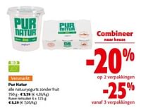 Promoties Pur natur alle natuuryogurts zonder fruit - Pur Natur - Geldig van 19/06/2024 tot 01/07/2024 bij Colruyt