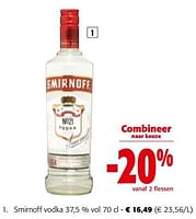 Promoties Smirnoff vodka - Smirnoff - Geldig van 19/06/2024 tot 01/07/2024 bij Colruyt