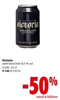 Promoties Victoria sterk blond bier - Victoria - Geldig van 19/06/2024 tot 01/07/2024 bij Colruyt