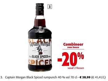 Promoties Captain morgan black spiced rumpunch - Captain Morgan - Geldig van 19/06/2024 tot 01/07/2024 bij Colruyt