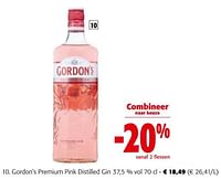 Promoties Gordon`s premium pink distilled gin - Gordon's - Geldig van 19/06/2024 tot 01/07/2024 bij Colruyt