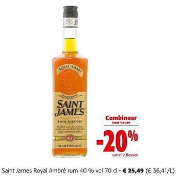 Promoties Saint james royal ambré rum - Saint James - Geldig van 19/06/2024 tot 01/07/2024 bij Colruyt