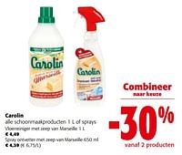 Promoties Carolin alle schoonmaakproducten of sprays - Carolin - Geldig van 19/06/2024 tot 01/07/2024 bij Colruyt
