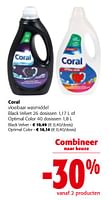 Promoties Coral vloeibaar wasmiddel black velvet of optimal color - Coral - Geldig van 19/06/2024 tot 01/07/2024 bij Colruyt