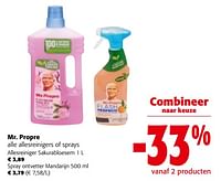 Promoties Mr. propre alle allesreinigers of sprays - Mr. Proper - Geldig van 19/06/2024 tot 01/07/2024 bij Colruyt