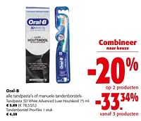 Promoties Oral-b alle tandpasta`s of manuele tandenborstels - Oral-B - Geldig van 19/06/2024 tot 01/07/2024 bij Colruyt